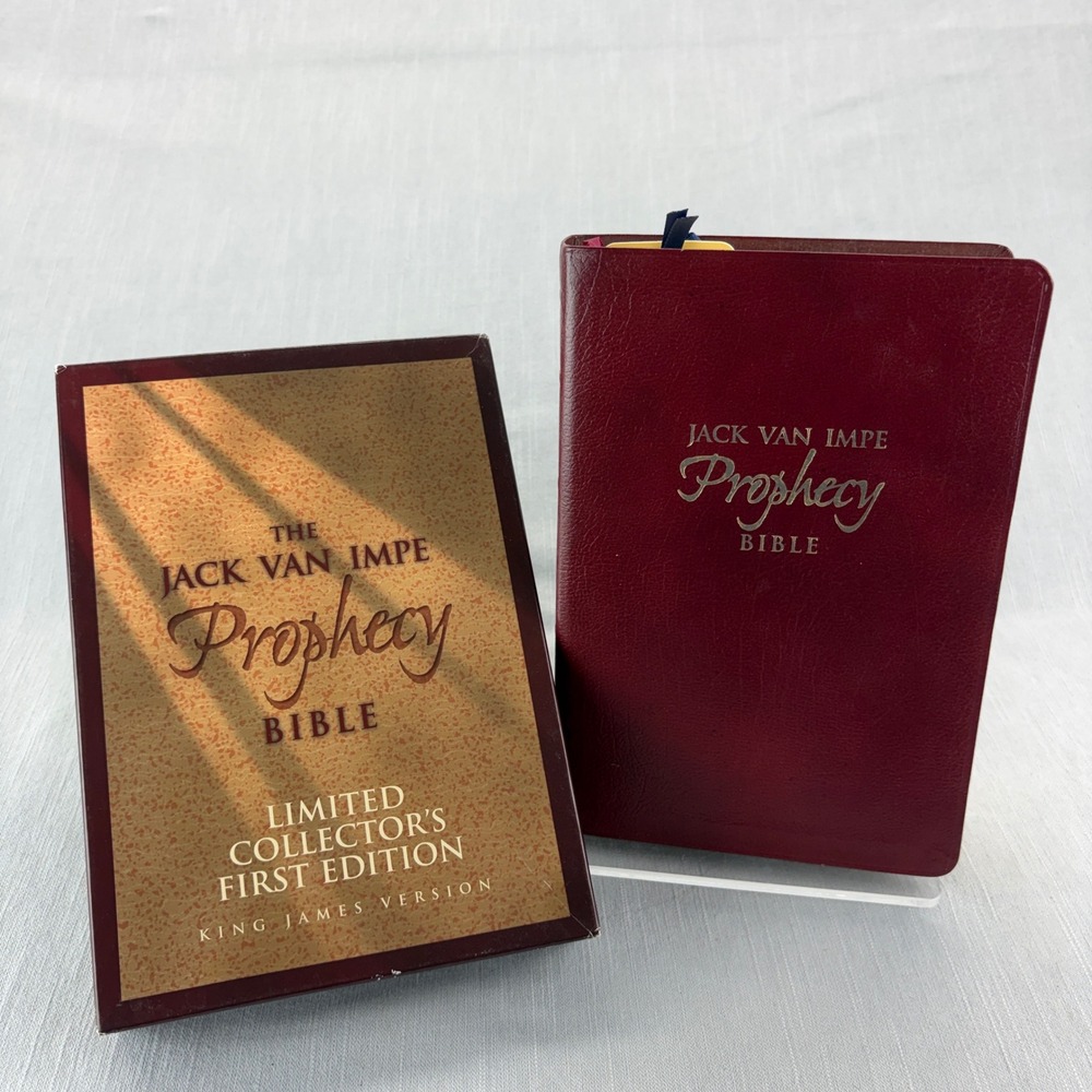 Jack Van Impe Prophecy Bible KJV Limited Collector 1st Edition Burgundy Leather